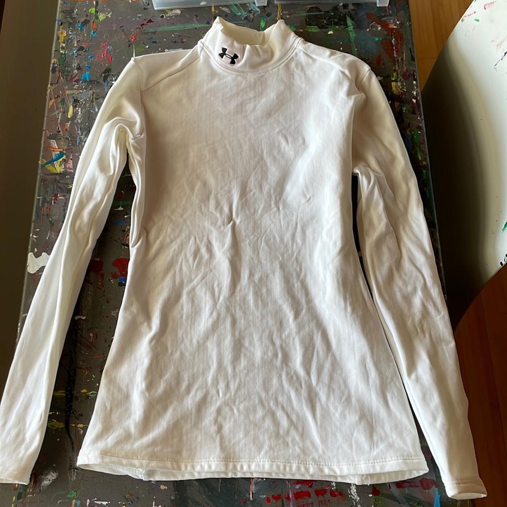 Under Armour coldgear white long sleeved base layer top